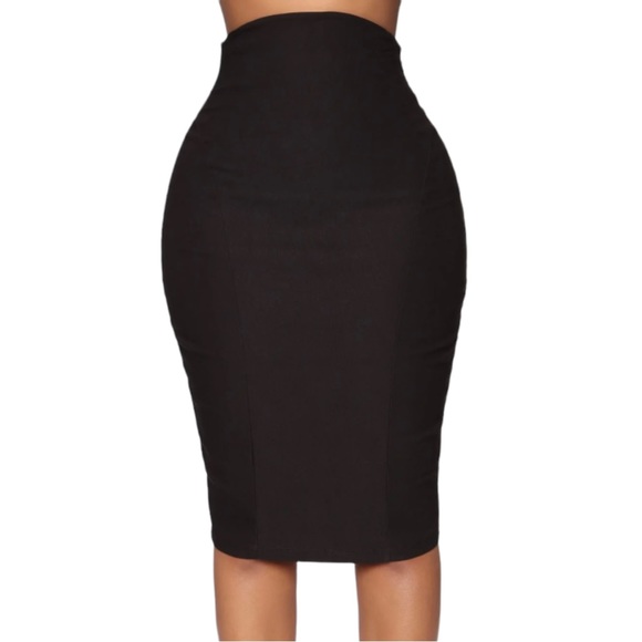Fashion Nova Dresses & Skirts - NWT Black Fashion Nova I see you looking Super High waist Skirt Size XL